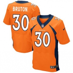 Nike Denver Broncos #30 David Bruton Orange Team Color Mens Stitched NFL New Elite Jersey