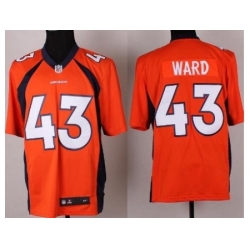 Nike Denver Broncos 43 T.J. Ward Orange Game NFL Jersey