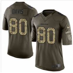 Nike Denver Broncos #80 Vernon Davis Green Men 27s Stitched NFL Limited Salute To Service Jersey