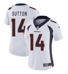 Nike Broncos #14 Courtland Sutton White Womens Stitched NFL Vapor Untouchable Limited Jersey