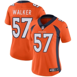 Nike Broncos #57 Demarcus Walker Orange Team Color Womens Stitched NFL Vapor Untouchable Limited Jersey