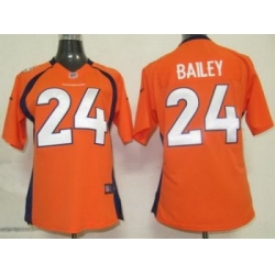 Women Nike Denver Broncos 24 Bailey Orange Nike NFL Jerseys