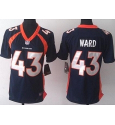 Women Nike Denver Broncos #43 T.J. Ward Blue NFL Jerseys