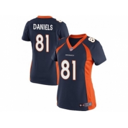 Women Nike Denver Broncos 81 Owen Daniels blue NFL Jersey