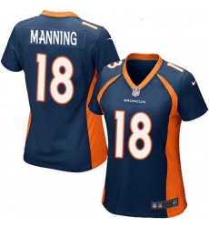 Womens Nike Denver Broncos 18 Peyton Manning Game Navy Blue Alternate NFL Jersey