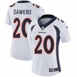 Womens Nike Denver Broncos 20 Brian Dawkins White Vapor Untouchable Limited Player NFL Jersey