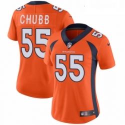 Womens Nike Denver Broncos 55 Bradley Chubb Orange Team Color Vapor Untouchable Limited Player NFL Jersey