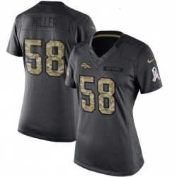 Womens Nike Denver Broncos 58 Von Miller Limited Black 2016 Salute to Service NFL Jersey