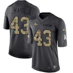 Nike Broncos #43 T J Ward Black Youth Stitched NFL Limited 2016 Salute to Service Jersey