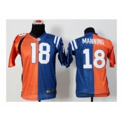 Nike Youth Denver Broncos #18 Manning blue-orange[Elite split]