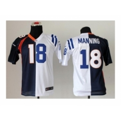 Nike Youth Denver Broncos #18 Manning blue-white[Elite split]