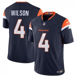 Youth Denver Broncos 4 Zach Wilson Navy 2024 F U S E  AlternateVapor Limited Stitched Football Jersey