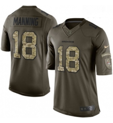 Youth Nike Denver Broncos 18 Peyton Manning Elite Green Salute to Service NFL Jersey