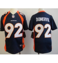 Youth Nike Denver Broncos 92# Elvis Dumervil Blue NFL Jerseys