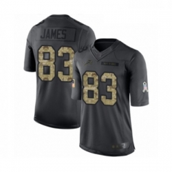 Men Detroit Lions 83 Jesse James Limited Black 2016 Salute to Service Football Jersey