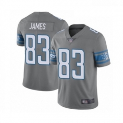 Men Detroit Lions 83 Jesse James Limited Steel Rush Vapor Untouchable Football Jersey