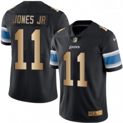 Men Nike Detroit Lions 11 Marvin Jones Jr Limited BlackGold Rush NFL Jersey