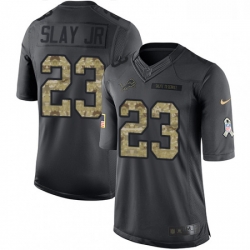 Men Nike Detroit Lions 23 Darius Slay Jr Limited Black 2016 Salute to Service NFL Jersey