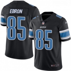 Men Nike Detroit Lions 85 Eric Ebron Limited Black Rush Vapor Untouchable NFL Jersey