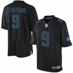 Men Nike Detroit Lions 9 Matthew Stafford Limited Black Impact NFL Jersey