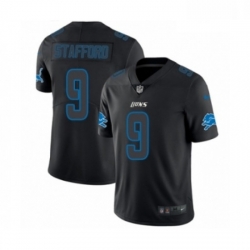 Men Nike Detroit Lions 9 Matthew Stafford Limited Black Rush Impact NFL Jersey