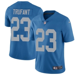 Nike Detroit Lions 23 Desmond Trufant Blue Throwback Men Stitched NFL Vapor Untouchable Limited Jersey