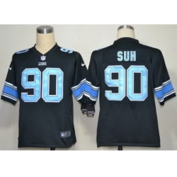 Nike Detroit Lions 90 Ndamukong Suh Black Game NFL Jersey