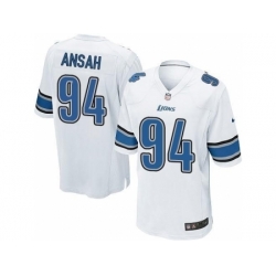 Nike Detroit Lions 94 Ziggy Ansah White Game NFL Jersey