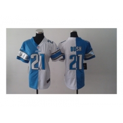 Nike Women NFL Detroit Lions #21 Reggie Bush white-blue[Elite split]