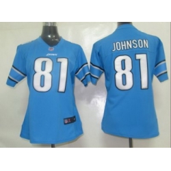 Women Nike Detroit Lions 81 Johnson Jersey