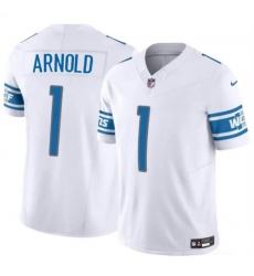 Youth Detroit Lions 1 Terrion Arnold White 2024 Draft F U S E  Vapor Untouchable Limited Stitched Jersey