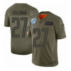 Youth Detroit Lions 27 Justin Coleman Limited Camo 2019 Salute to Service Football Jersey