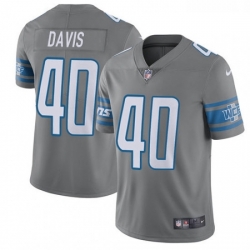 Youth Nike Detroit Lions 40 Jarrad Davis Limited Steel Rush Vapor Untouchable NFL Jersey