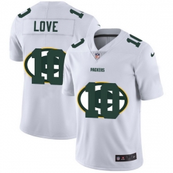 Green Bay Packers 10 Jordan Love White Men Nike Team Logo Dual Overlap Limited NFL Jersey