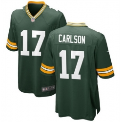 Men Green Bay Packers 17 Anders Carlson Green Stitched Game Jersey