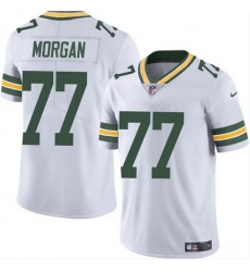 Men Green Bay Packers 77 Jordan Morgan White 2024 Draft Vapor Limited Stitched Football Jersey