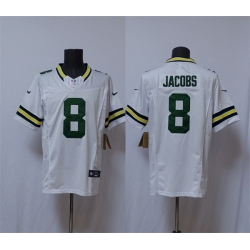 Men Green Bay Packers 8 Josh Jacobs White Vapor 2025 F U S E  Limited Stitched Football Jersey Men Green Bay Packers 8 Josh Jacobs White Vapor 2025 F U S E  Limited Stitched Football Jersey