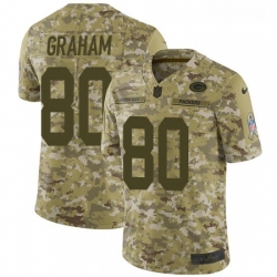 Men Nike Green Bay Packers 80 Jimmy Graham Limited Camo 2018 Salute to Service NFL Jersey