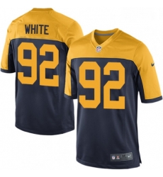 Men Nike Green Bay Packers 92 Reggie White Game Navy Blue Alternate NFL Jersey