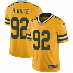 Men Nike Green Bay Packers 92 Reggie White Limited Gold Rush Vapor Untouchable NFL Jersey