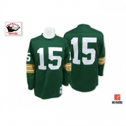 Mitchell and Ness Green Bay Packers 15 Bart Starr Authentic Green Throwback NFL Jersey