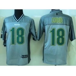 Nike Green Bay Packers 18 Randall Cobb Grey Elite Vapor NFL Jersey