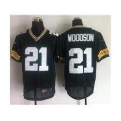 Nike Green Bay Packers 21 Charles Woodson Green Elite NFL Jersey