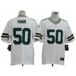 Nike Green Bay Packers 50 A.J. Hawk White Elite Nike Jersey