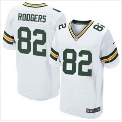 Nike Green Bay Packers #82 Richard Rodgers White Mens Stitched NFL Elite Jersey