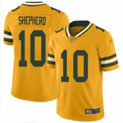 Nike Packers 10 Darrius Shepherd Gold Men Stitched NFL Limited Inverted Legend Jersey