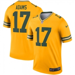 Nike Packers 17 Davante Adams Gold Inverted Legend Jersey