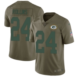 Nike Packers #24 Quinten Rollins Olive Mens Stitched NFL Limited 2017 Salute To Service Jersey