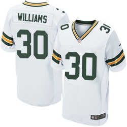 Nike Packers #30 Jamaal Williams White Mens Stitched NFL Elite Jersey