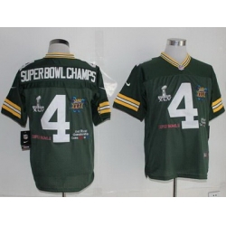 Nike Packers #4 Superbowlchamps Green Team Color Mens Stitched NFL Limited Jersey